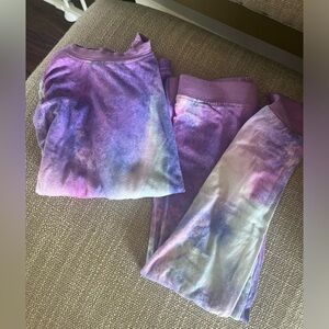 Long Sleeve purple watercolors EUC